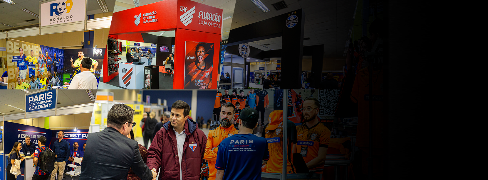 Stand do Grêmio na Feira de Inovação e Negócios